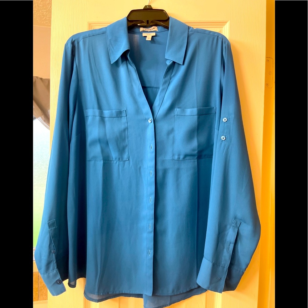 Express Portofino Button Down Notch Collar Size XL Original Fit